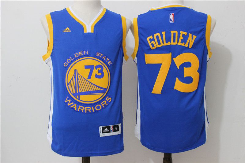 Men Golden State Warriors #73 Golden Blue Adidas NBA Jerseys